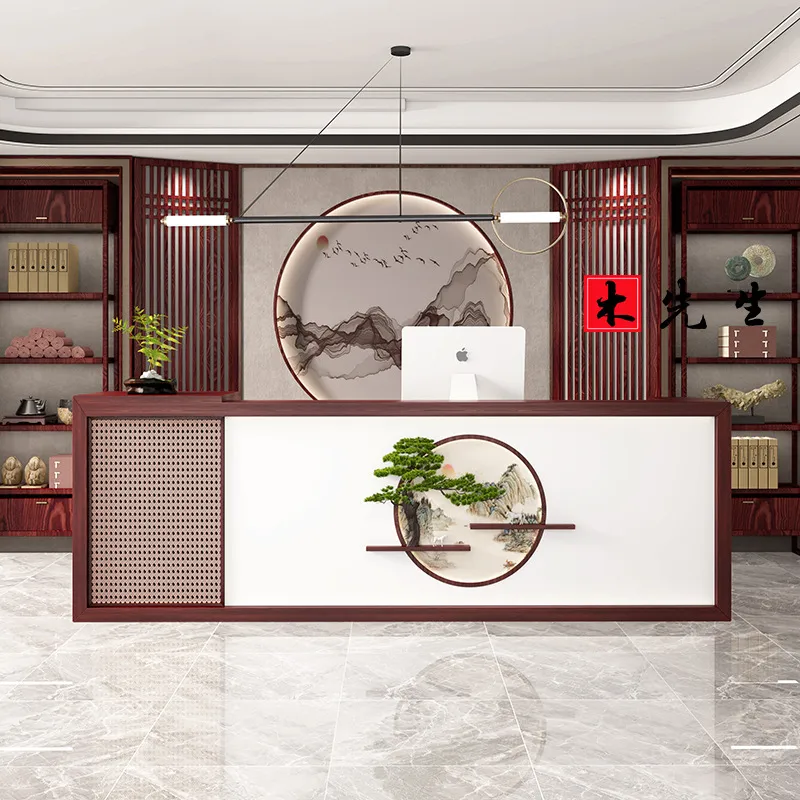 Solid Wood Reception Desk New  - Spa And Wellness Hotel ulasan dan harga