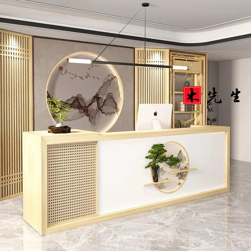 Solid Wood Reception Desk New  - Spa And Wellness Hotel ulasan dan harga